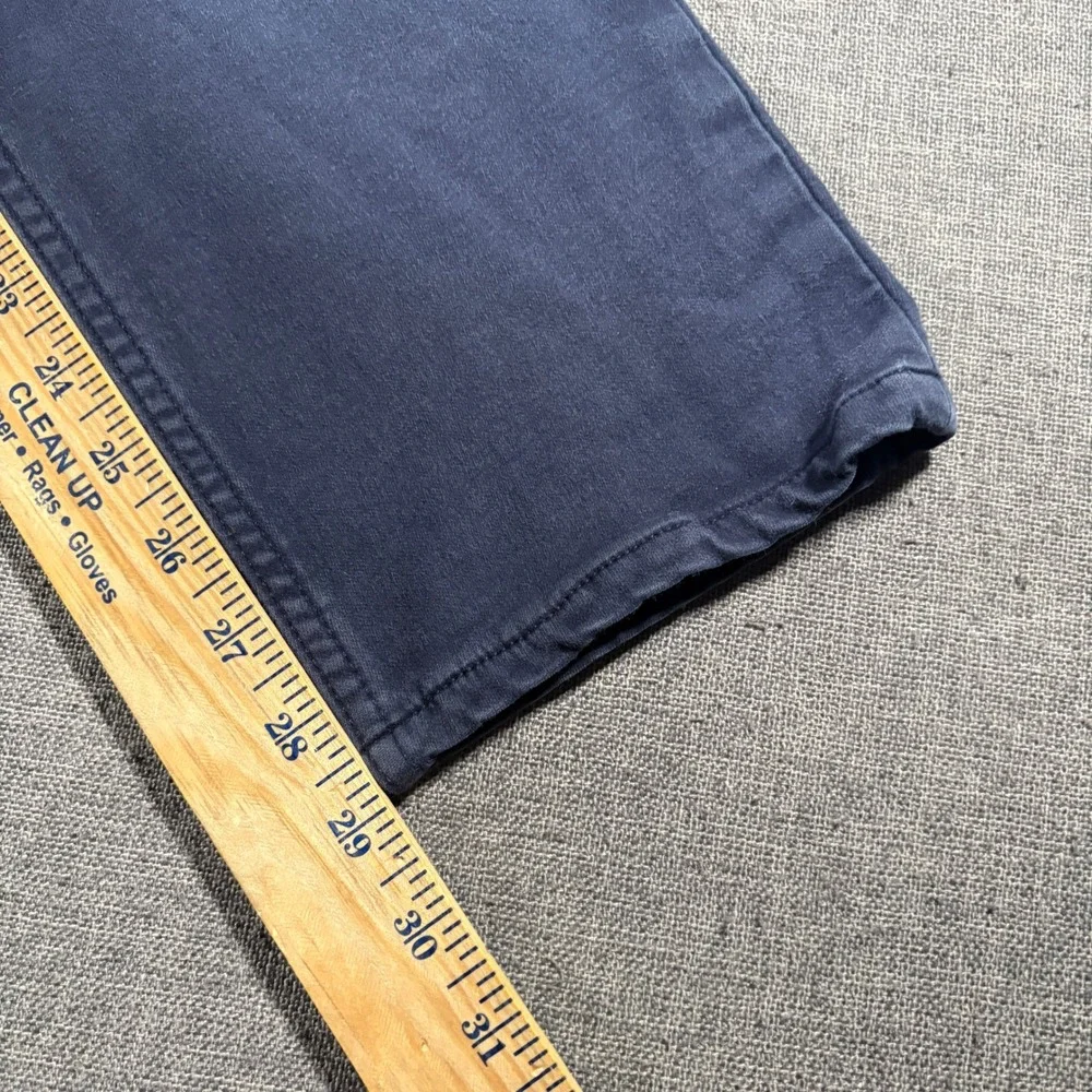 Banana Republic Traveler Pants Men 33x32 (Fits 33x29) Navy Blue Slim Fit Stretch